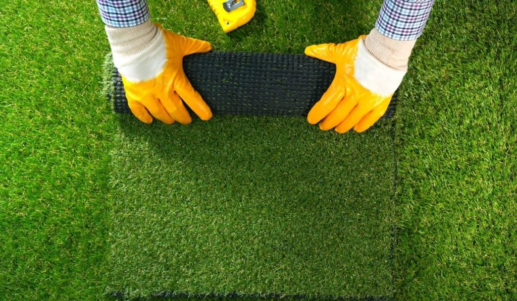 Artificial turf background