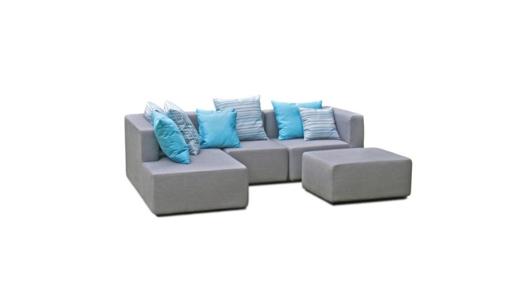 Outdoor indoor sofa with pillows