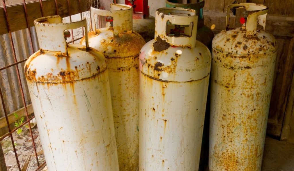 Propane used for cooking stored at a depot in the caribbean 